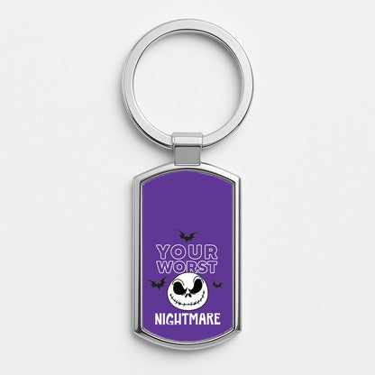 Your Worst Nightmare Purple Silver Keyring