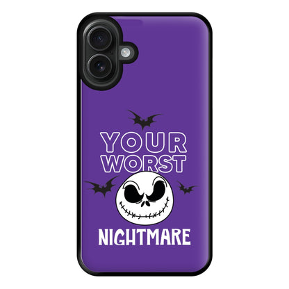 Your Worst Nightmare Purple Phone Case for iPhone 16 Plus