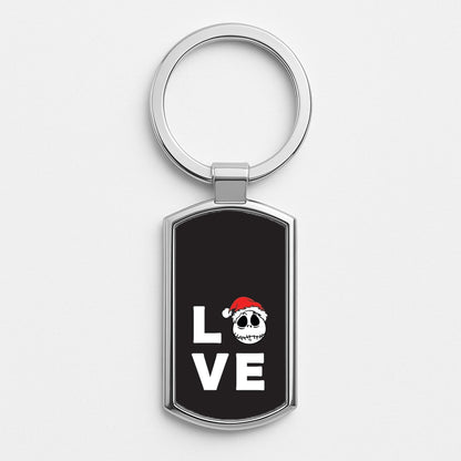 Love Jack Silver Keyring