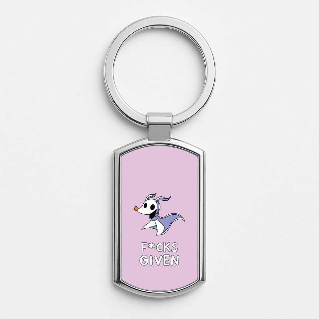 Zero F*cks Silver Keyring