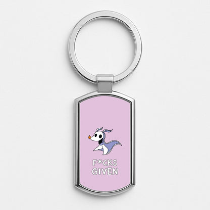 Zero F*cks Silver Keyring