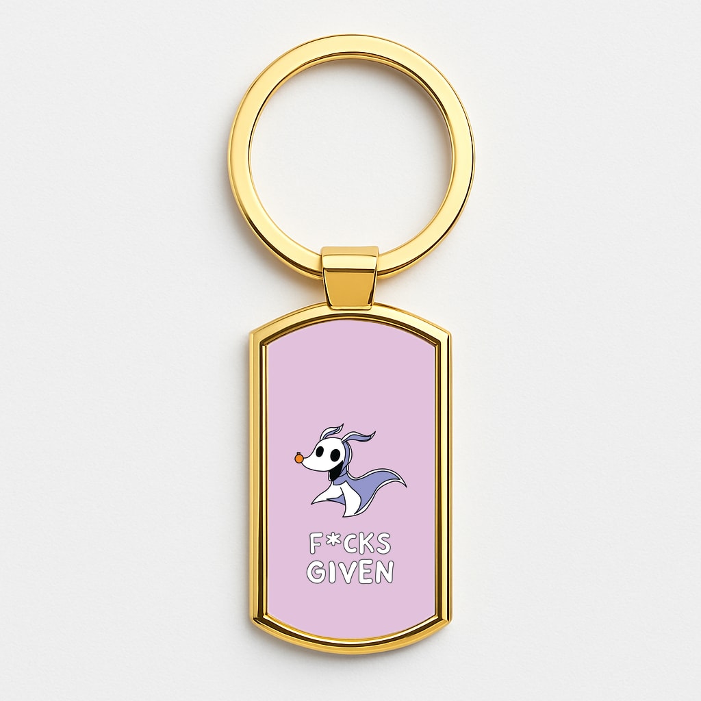 Zero F*cks Gold Keyring