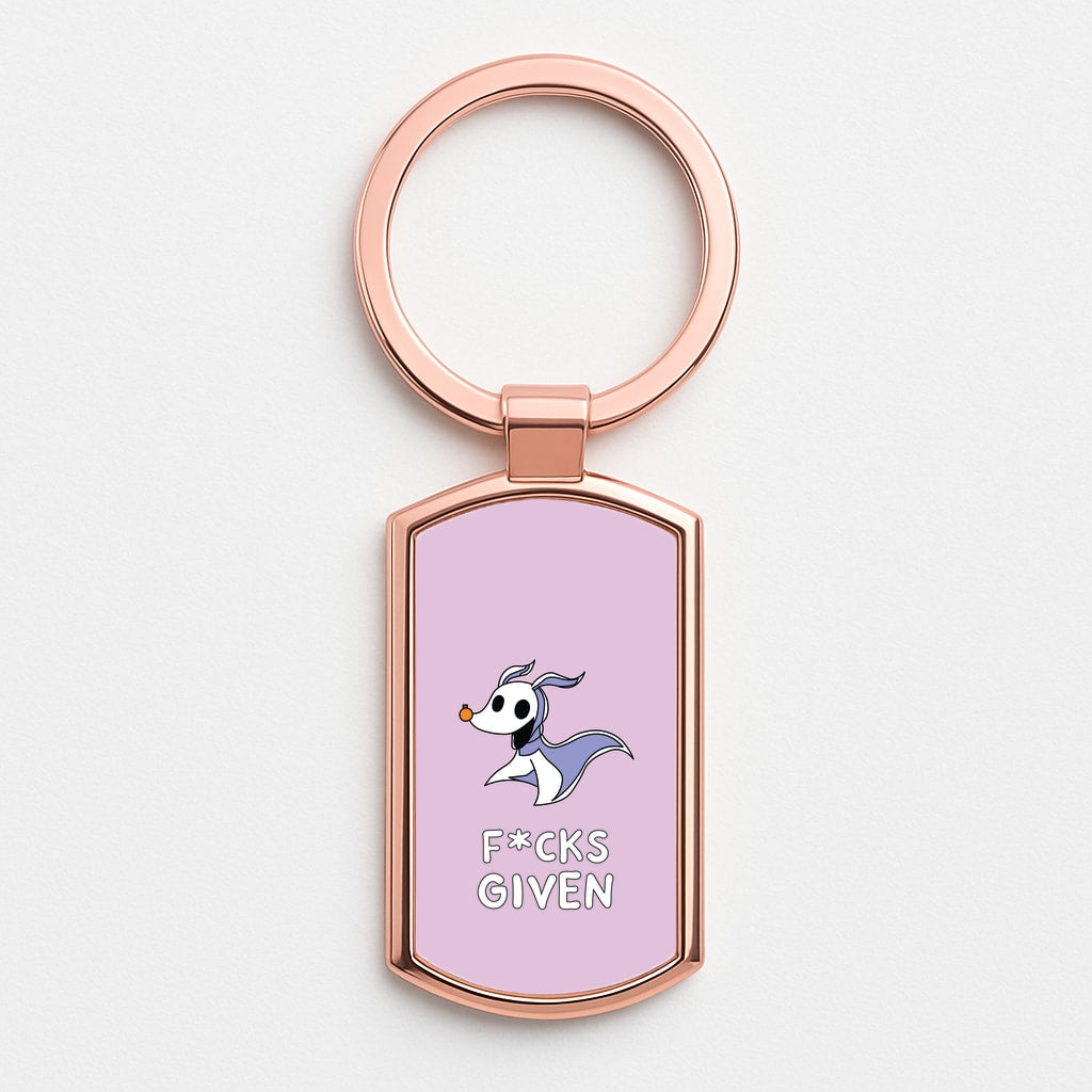 Zero F*cks Rose Gold Keyring