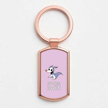 Zero F*cks Rose Gold Keyring