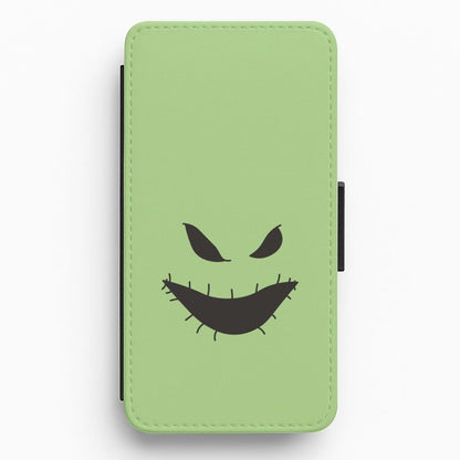 Green Face Flip / Wallet Phone Case
