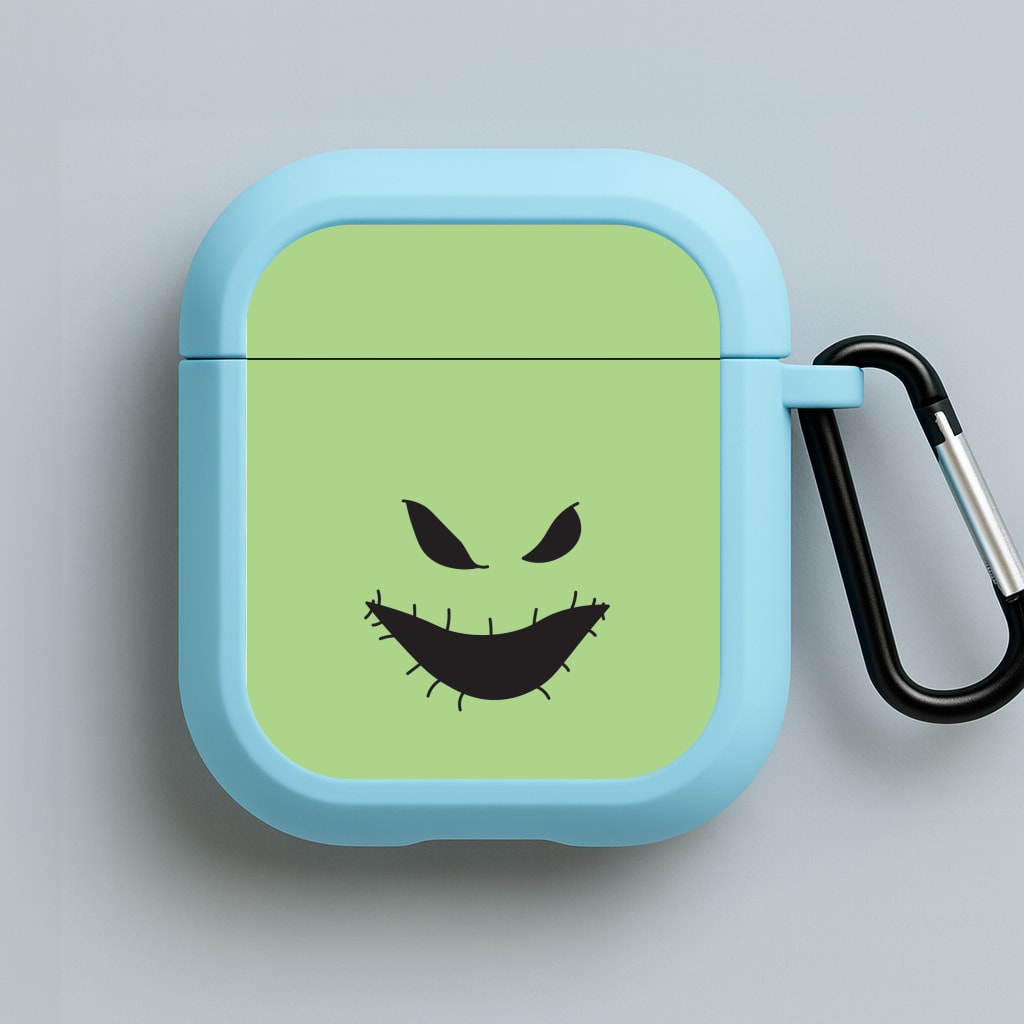 Green Face Blue AirPods Case