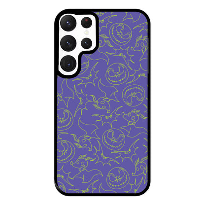 Purple And Green Pattern Phone Case for Galaxy S22 Ultra