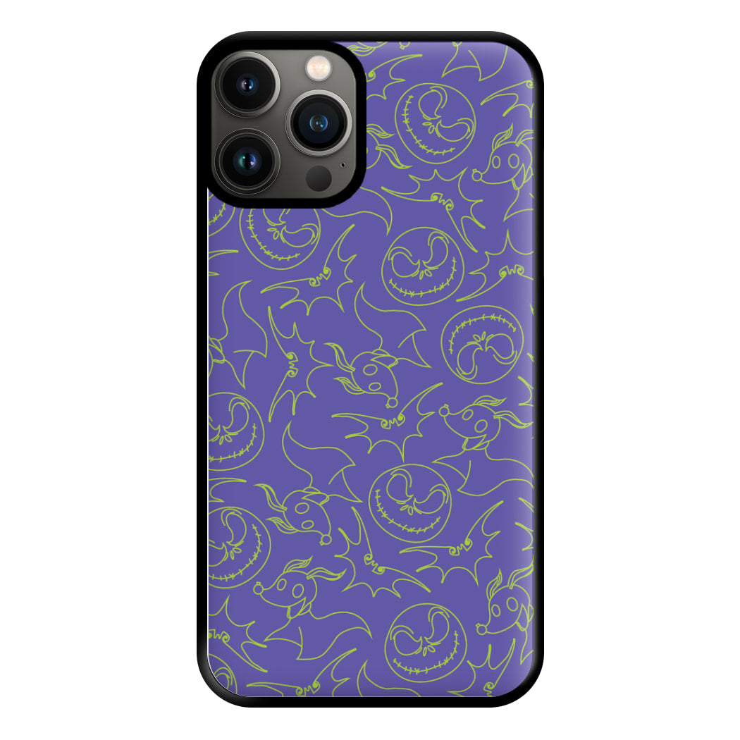 Purple And Green Pattern Phone Case for iPhone 11 Pro Max