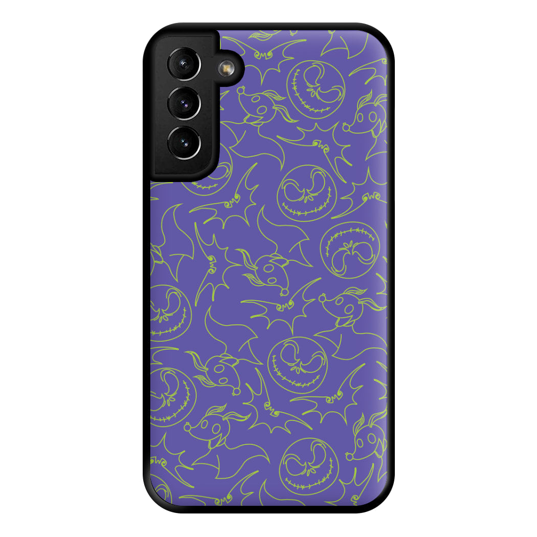 Purple And Green Pattern Phone Case for Galaxy S21 Plus