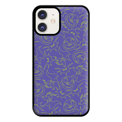 Purple And Green Pattern Phone Case for iPhone 12 / 12 Pro