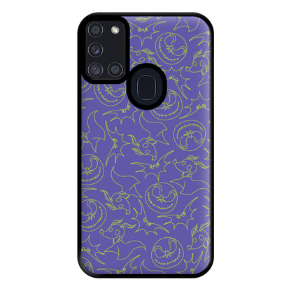 Purple And Green Pattern Phone Case for Galaxy A21s