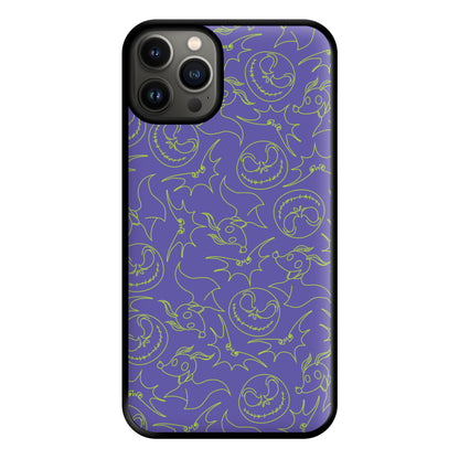 Purple And Green Pattern Phone Case for iPhone 13