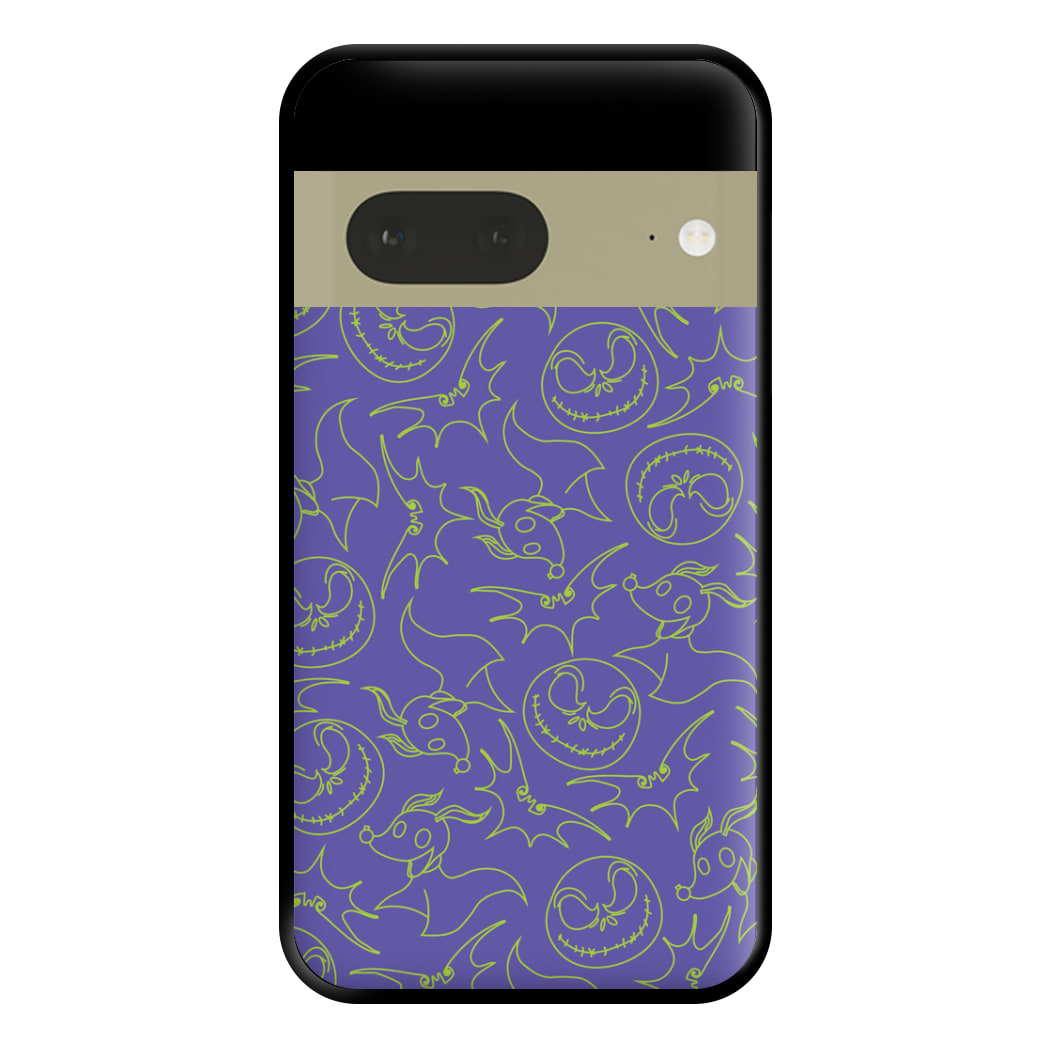 Purple And Green Pattern Phone Case for Google Pixel 7a