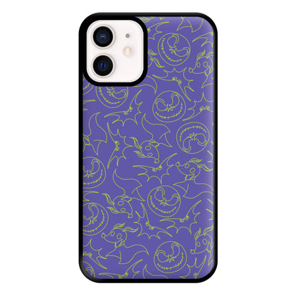 Purple And Green Pattern Phone Case for iPhone 12 Mini