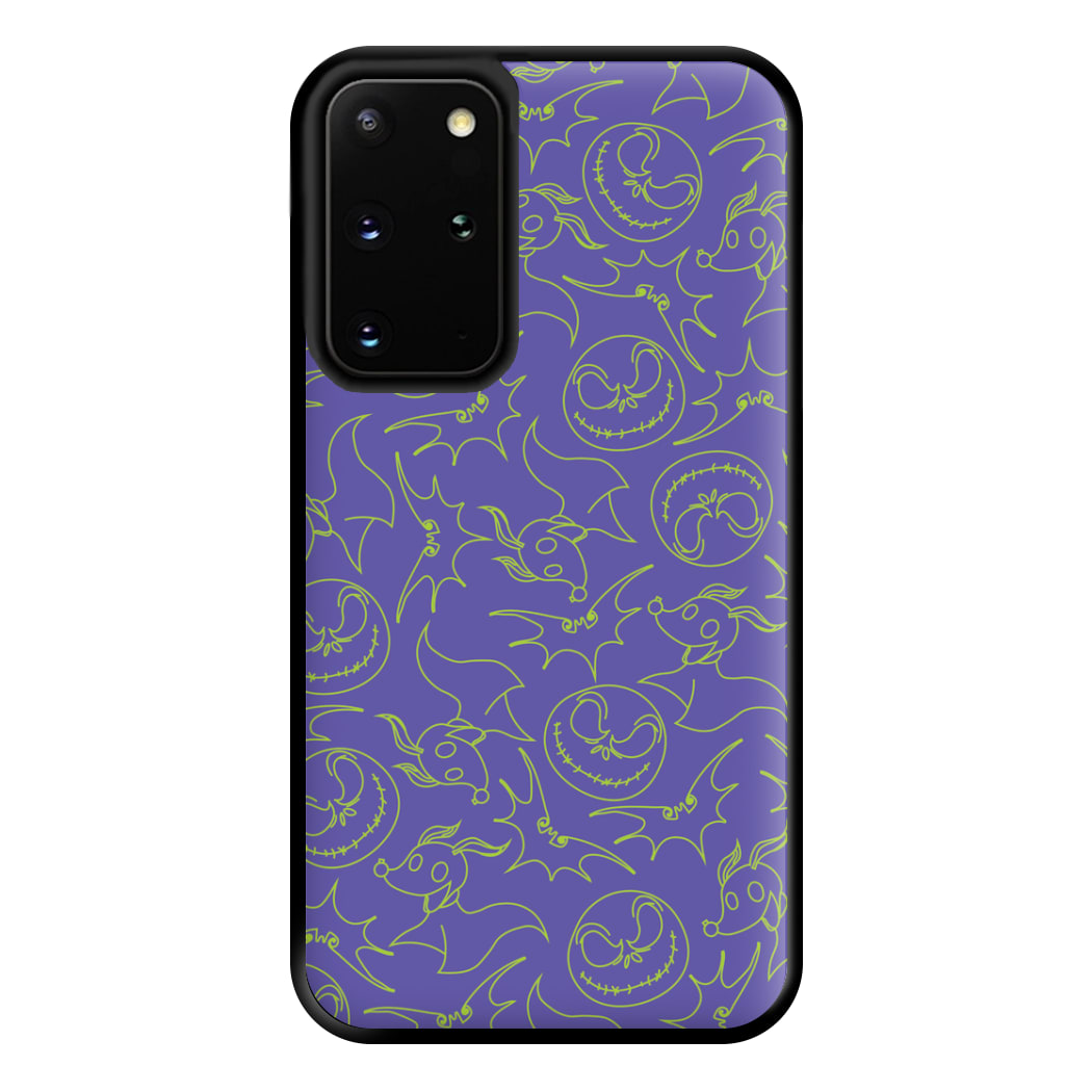 Purple And Green Pattern Phone Case for Galaxy S20 Plus