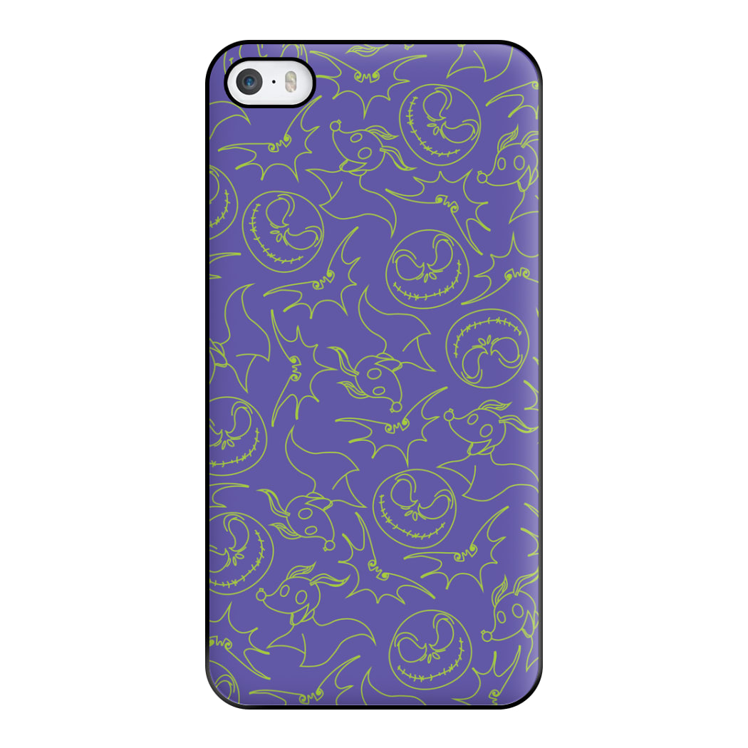 Purple And Green Pattern Phone Case for iPhone 5 / 5s / SE 2016