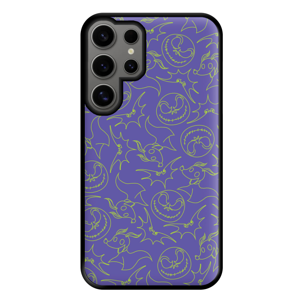 Purple And Green Pattern Phone Case for Galaxy S24 Ultra