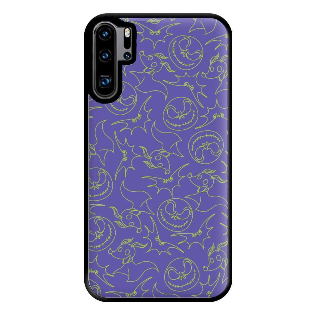 Purple And Green Pattern Phone Case for Huawei P30 Pro