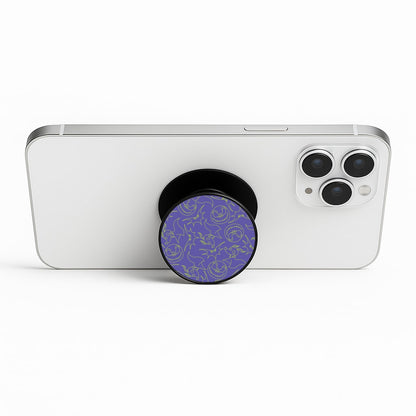 Purple And Green Pattern Phone Stand