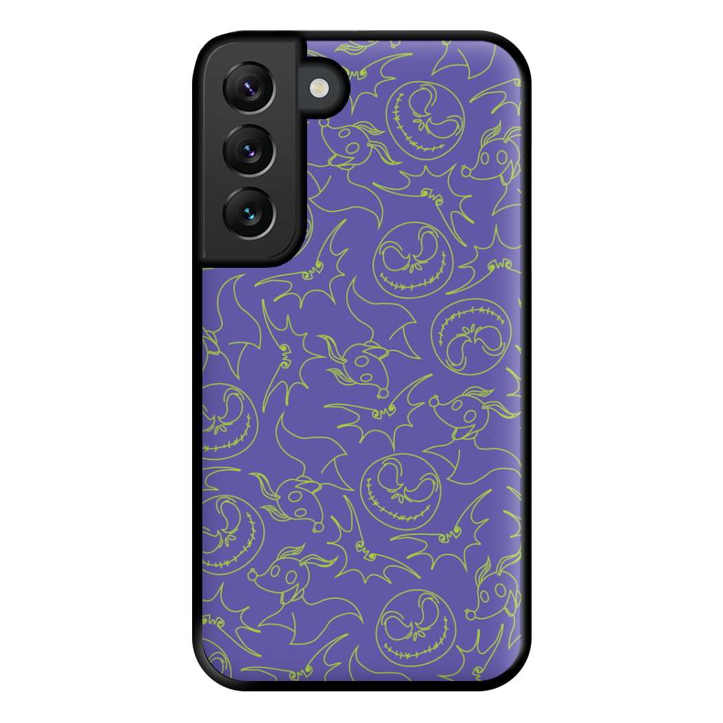 Purple And Green Pattern Phone Case for Galaxy S22 Plus