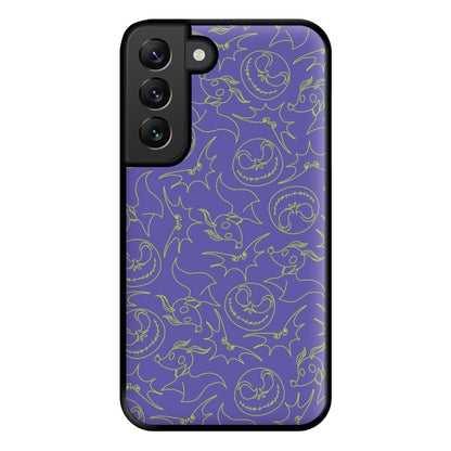 Purple And Green Pattern Phone Case for Galaxy S22 Plus