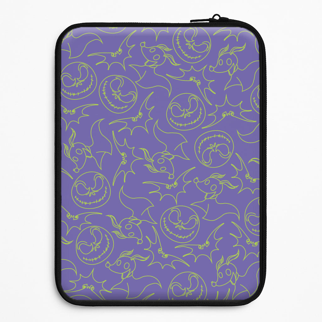 Purple And Green Pattern Laptop Sleeve