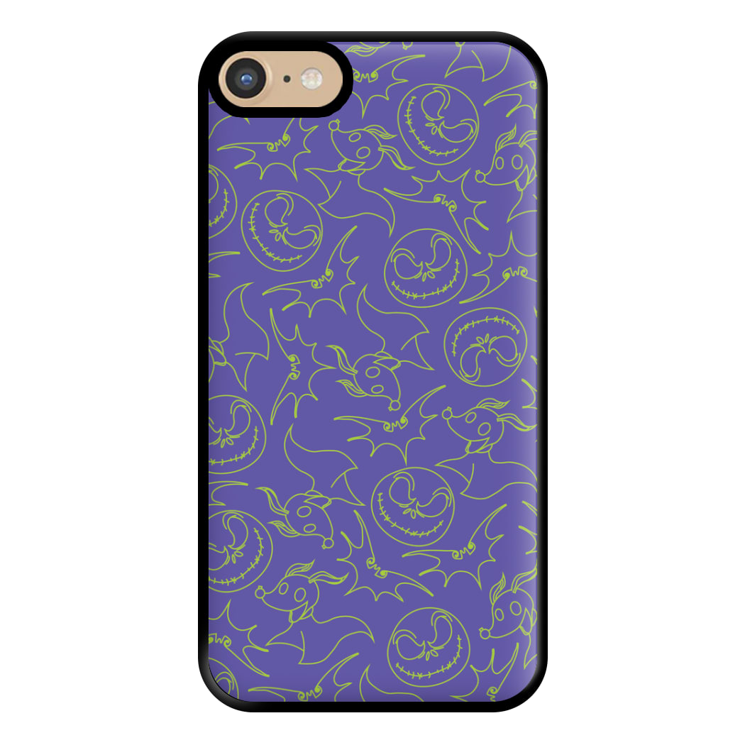 Purple And Green Pattern Phone Case for iPhone 6 / 7 / 8 / SE