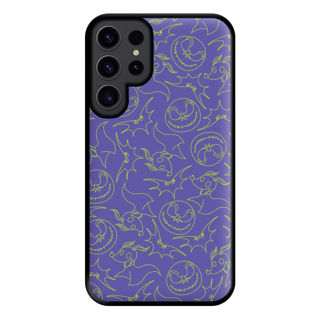 Purple And Green Pattern Phone Case for Galaxy S23 Ultra