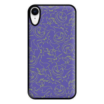 Purple And Green Pattern Phone Case for iPhone XR