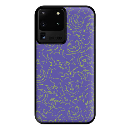 Purple And Green Pattern Phone Case for Galaxy S20 Ultra