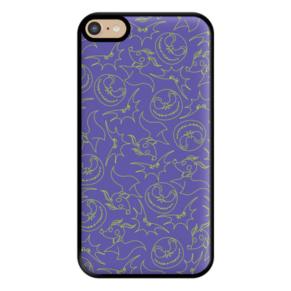 Purple And Green Pattern Phone Case for iPhone 6 Plus / 7 Plus / 8 Plus