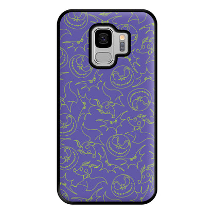 Purple And Green Pattern Phone Case for Galaxy S9 Plus