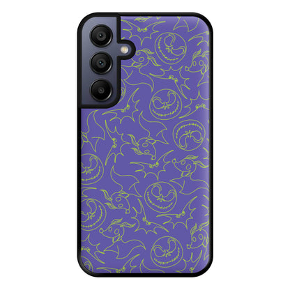 Purple And Green Pattern Phone Case for Galaxy A15