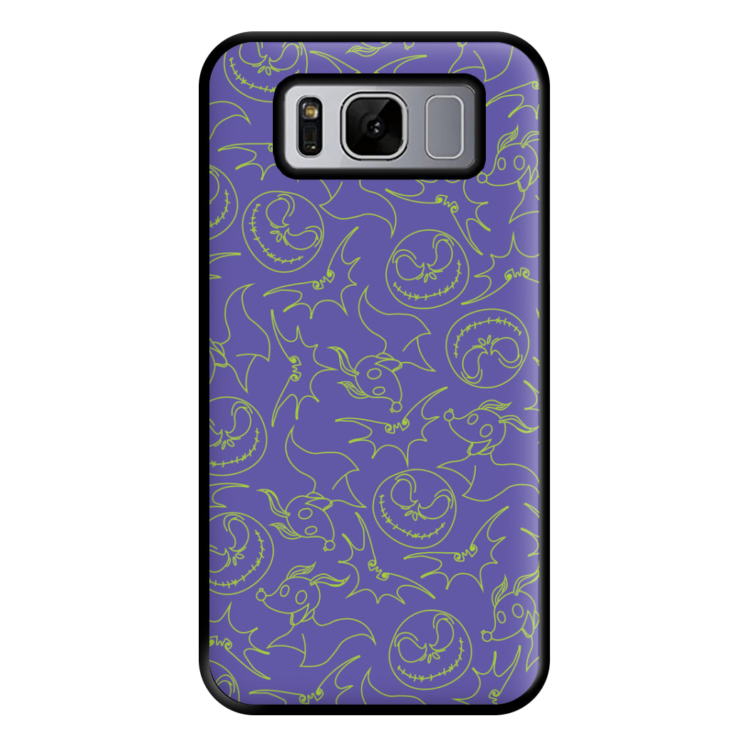 Purple And Green Pattern Phone Case for Galaxy S8 Plus