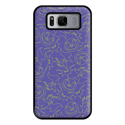 Purple And Green Pattern Phone Case for Galaxy S8 Plus