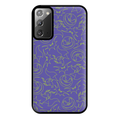 Purple And Green Pattern Phone Case for Galaxy Note 20 Ultra