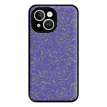 Purple And Green Pattern Phone Case for iPhone 14 Plus