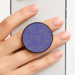 Purple And Green Pattern Phone Grip