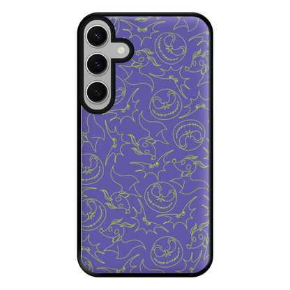 Purple And Green Pattern Phone Case for Galaxy S24FE