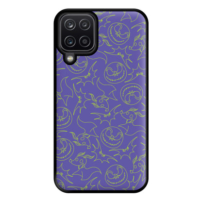 Purple And Green Pattern Phone Case for Galaxy A12