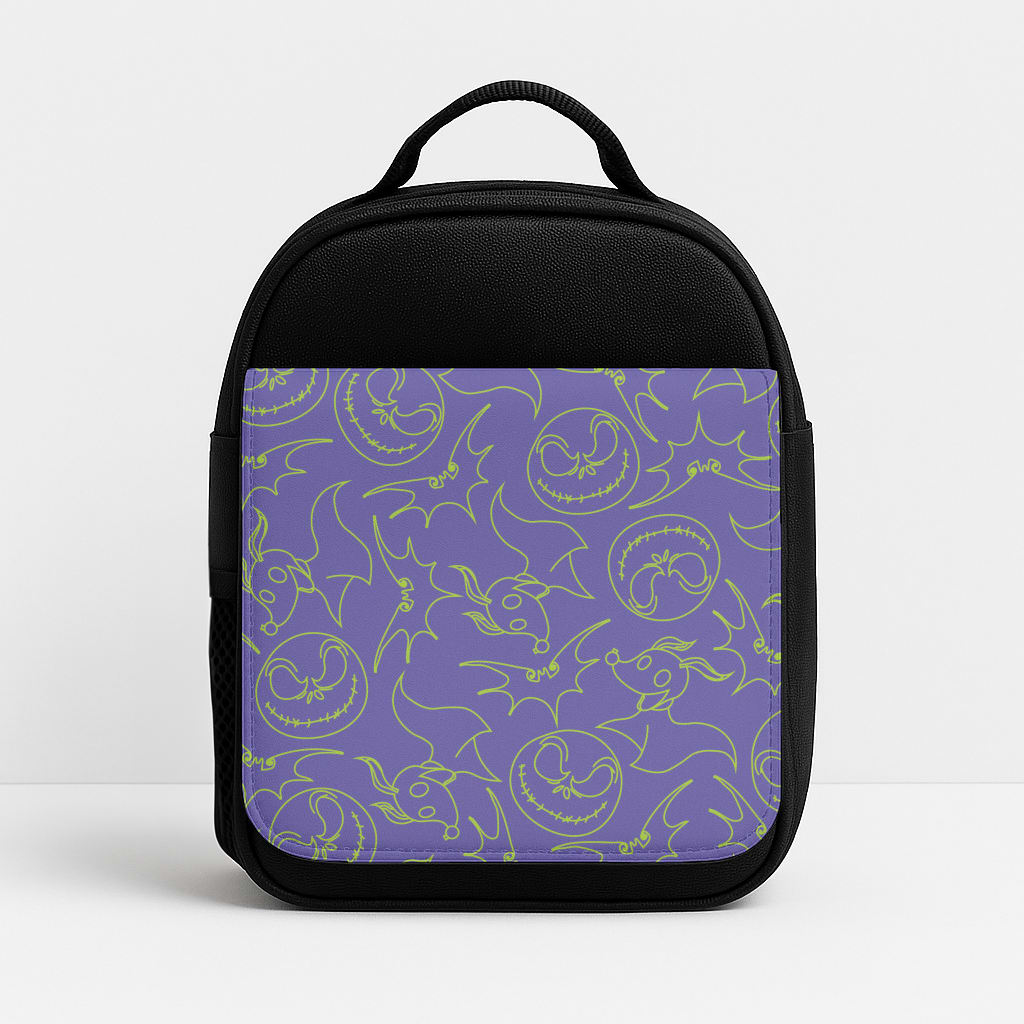 Purple And Green Pattern Insulated Lunchbox