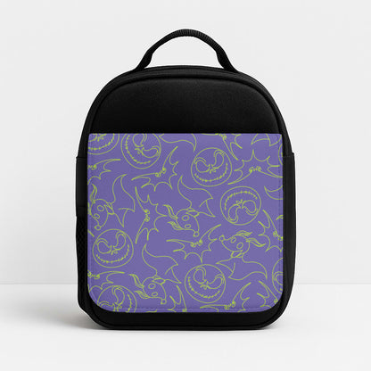 Purple And Green Pattern Insulated Lunchbox