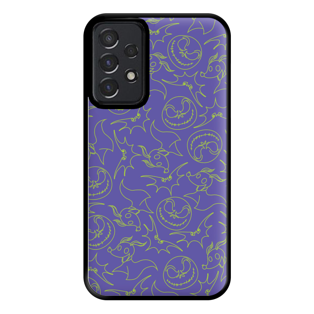 Purple And Green Pattern Phone Case for Galaxy A52 / A52s