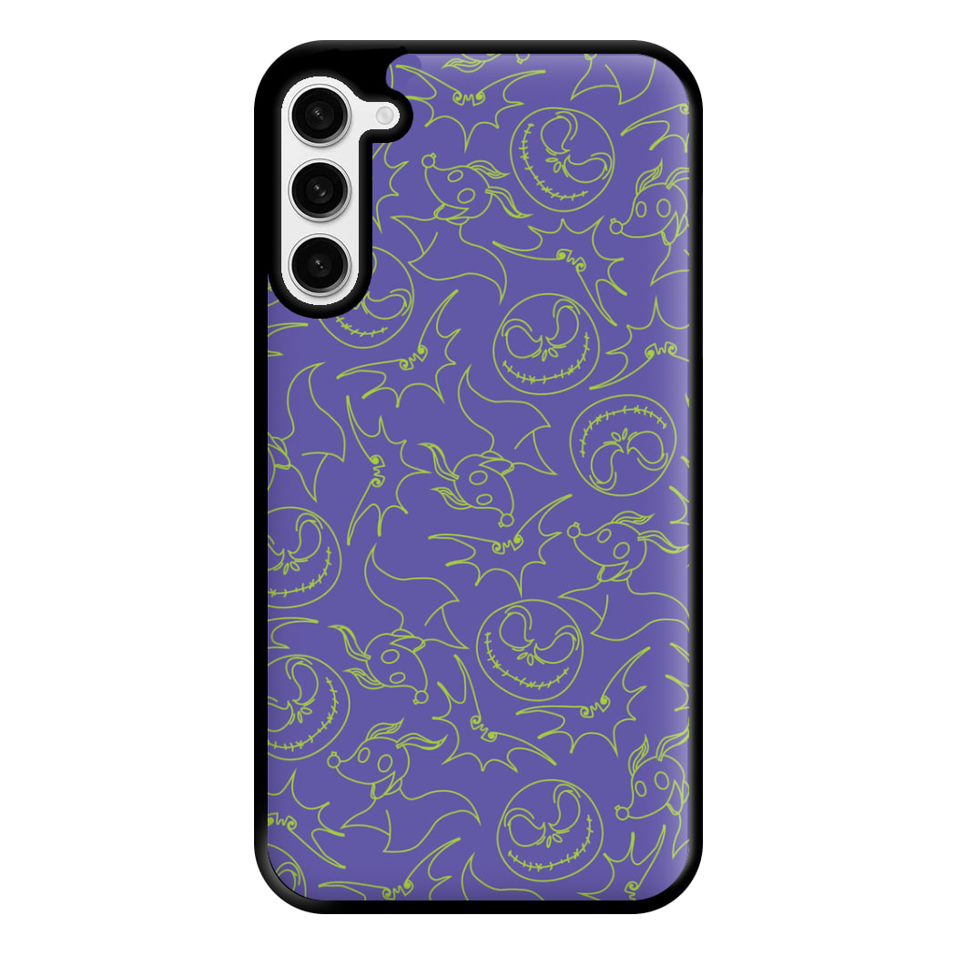 Purple And Green Pattern Phone Case for Galaxy S23 Plus