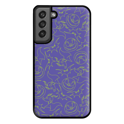 Purple And Green Pattern Phone Case for Galaxy S21FE