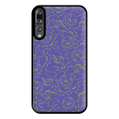 Purple And Green Pattern Phone Case for Huawei P20 Pro