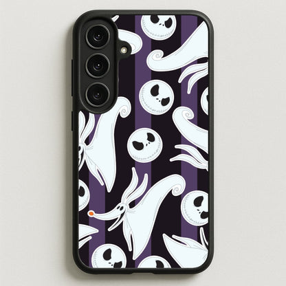 Skeleton Dog And Face Pattern Phone Case for Galaxy S25FE