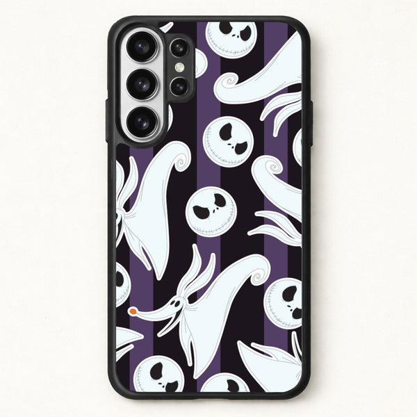Skeleton Dog And Face Pattern Phone Case for Galaxy S26 Ultra