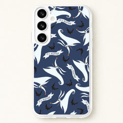 Skeleton Dog And Bats Pattern Phone Case for Galaxy S26 Plus