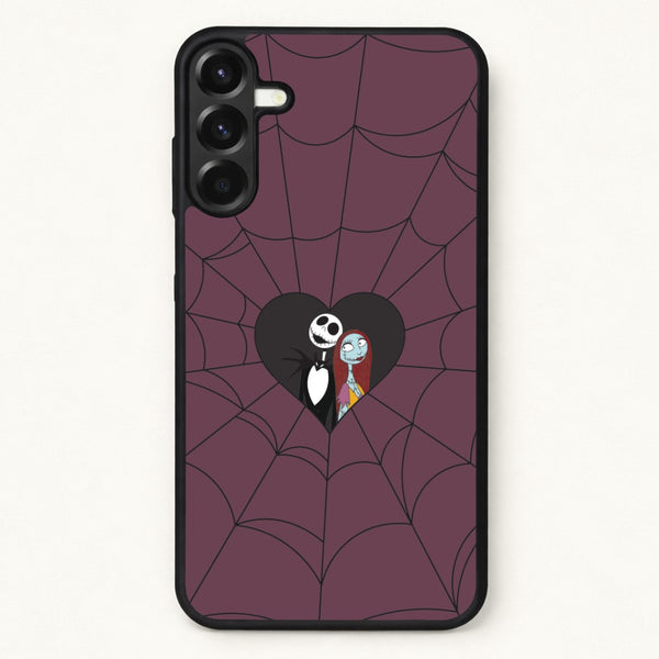 J And S Cobweb Heart Phone Case for Galaxy A57